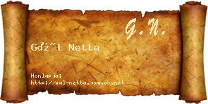 Gál Netta névjegykártya