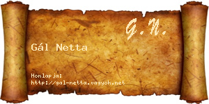 Gál Netta névjegykártya